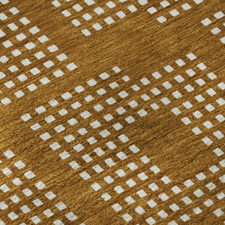 Piper Looms Mayfield Squares AMF890 Terracotta Machine Washable Area Rug Swatch Image