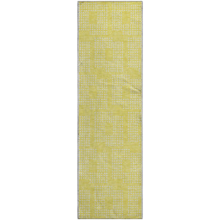 Piper Looms Mayfield Squares AMF890 Yellow Machine Washable Area Rug Runner Main Image