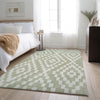 Piper Looms Mayfield Diamonds AMF891 Aloe Machine Washable Area Rug Lifestyle Image Feature