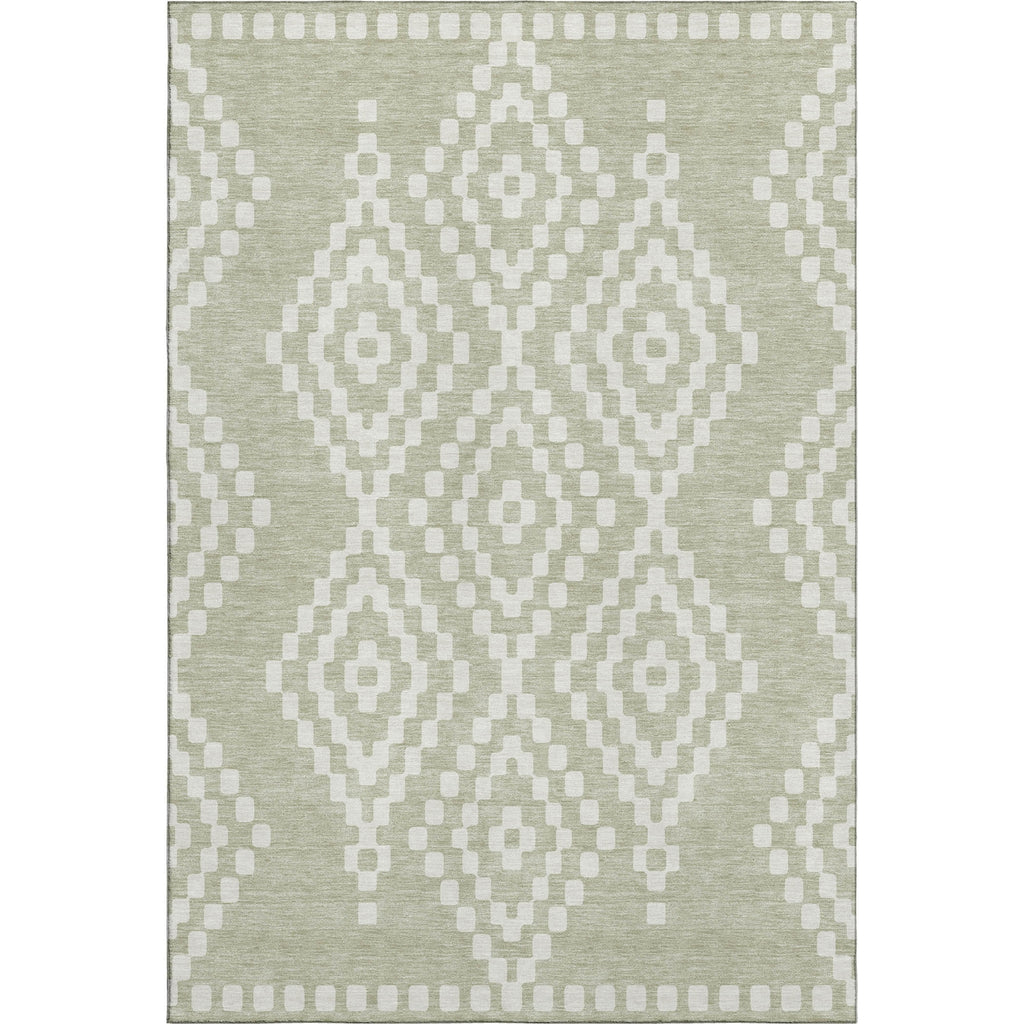 Piper Looms Mayfield Diamonds AMF891 Aloe Machine Washable Area Rug main image