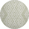 Piper Looms Mayfield Diamonds AMF891 Aloe Machine Washable Area Rug Round Main Image