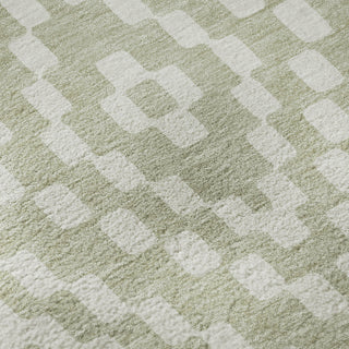 Piper Looms Mayfield Diamonds AMF891 Aloe Machine Washable Area Rug Swatch Image