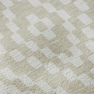 Piper Looms Mayfield Diamonds AMF891 Beige Machine Washable Area Rug Swatch Image
