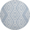 Piper Looms Mayfield Diamonds AMF891 Denim Machine Washable Area Rug Round Main Image