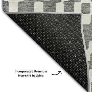 Piper Looms Mayfield Diamonds AMF891 Gray Machine Washable Area Rug Backing Image