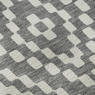 Piper Looms Mayfield Diamonds AMF891 Gray Machine Washable Area Rug Swatch Image