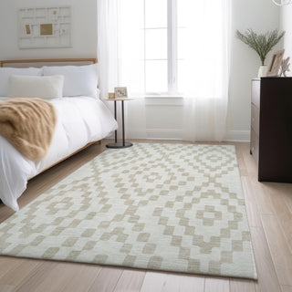 Piper Looms Mayfield Diamonds AMF891 Ivory Machine Washable Area Rug Lifestyle Image Feature