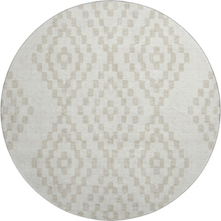 Piper Looms Mayfield Diamonds AMF891 Ivory Machine Washable Area Rug Round Main Image