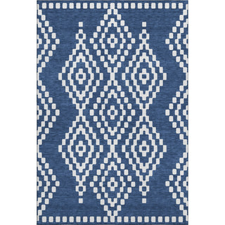 Piper Looms Mayfield Diamonds AMF891 Navy Machine Washable Area Rug main image