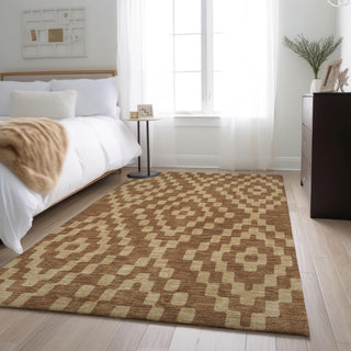 Piper Looms Mayfield Diamonds AMF891 Paprika Machine Washable Area Rug Lifestyle Image Feature