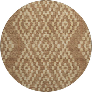 Piper Looms Mayfield Diamonds AMF891 Paprika Machine Washable Area Rug Round Main Image