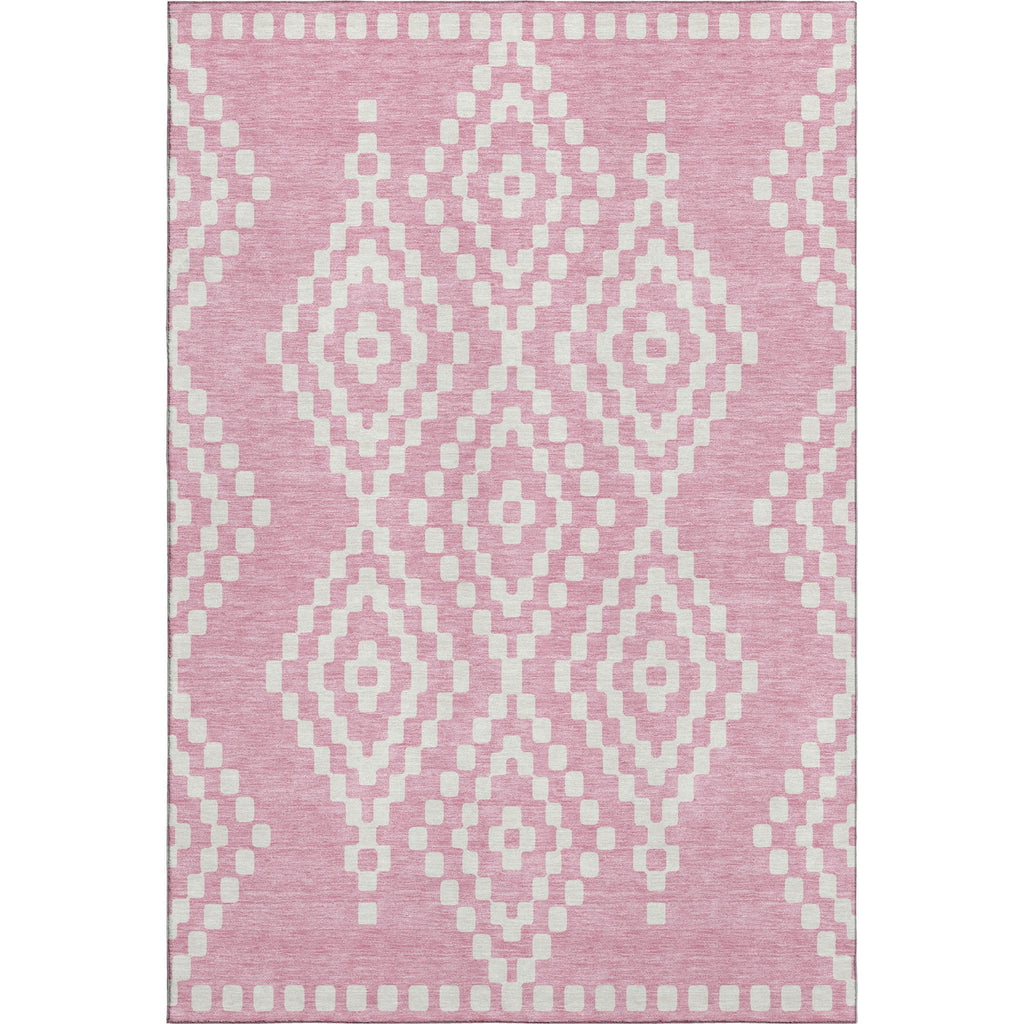 Piper Looms Mayfield Diamonds AMF891 Pink Machine Washable Area Rug main image