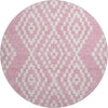 Piper Looms Mayfield Diamonds AMF891 Pink Machine Washable Area Rug Round Main Image