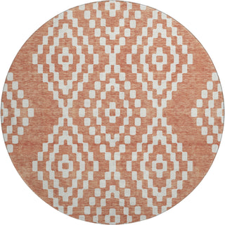 Piper Looms Mayfield Diamonds AMF891 Salmon Machine Washable Area Rug Round Main Image