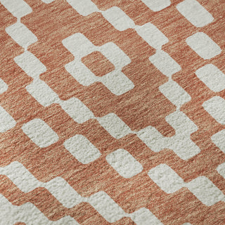 Piper Looms Mayfield Diamonds AMF891 Salmon Machine Washable Area Rug Swatch Image