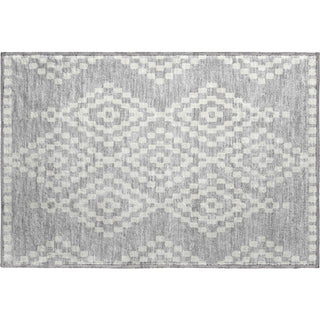 Piper Looms Mayfield Diamonds AMF891 Silver Machine Washable Area Rug Scatter Main Image