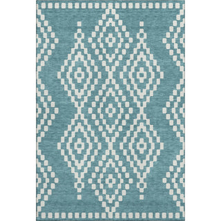 Piper Looms Mayfield Diamonds AMF891 Teal Machine Washable Area Rug main image