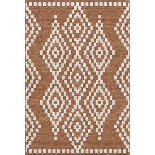 Piper Looms Mayfield Diamonds AMF891 Terracotta Machine Washable Area Rug main image