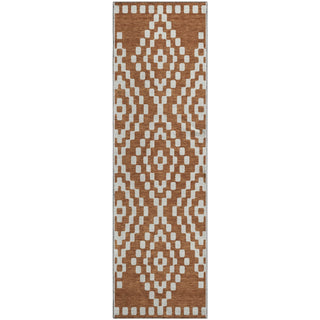 Piper Looms Mayfield Diamonds AMF891 Terracotta Machine Washable Area Rug Runner Main Image