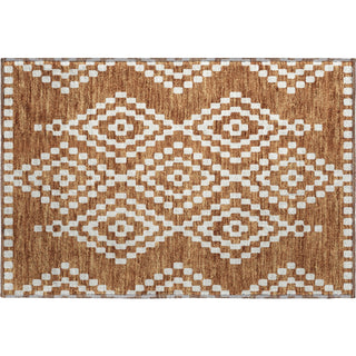 Piper Looms Mayfield Diamonds AMF891 Terracotta Machine Washable Area Rug Scatter Main Image