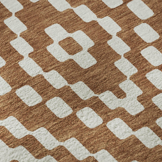 Piper Looms Mayfield Diamonds AMF891 Terracotta Machine Washable Area Rug Swatch Image