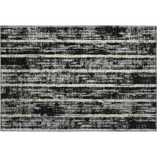 Piper Looms Mayfield Stripes AMF892 Black Machine Washable Area Rug Scatter Main Image