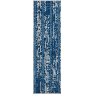 Piper Looms Mayfield Stripes AMF892 Blue Machine Washable Area Rug Runner Main Image