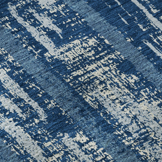 Piper Looms Mayfield Stripes AMF892 Blue Machine Washable Area Rug Swatch Image