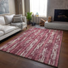 Piper Looms Mayfield Stripes AMF892 Blush Machine Washable Area Rug Lifestyle Image Feature