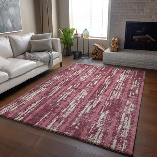 Piper Looms Mayfield Stripes AMF892 Blush Machine Washable Area Rug Lifestyle Image Feature