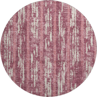 Piper Looms Mayfield Stripes AMF892 Blush Machine Washable Area Rug Round Main Image