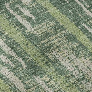 Piper Looms Mayfield Stripes AMF892 Green Machine Washable Area Rug Swatch Image