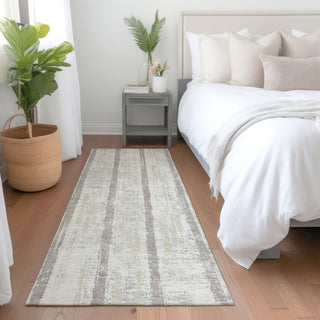 Piper Looms Mayfield Stripes AMF892 Ivory Machine Washable Area Rug Runner Lifestyle Image Feature