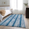 Piper Looms Mayfield Stripes AMF892 Navy Machine Washable Area Rug Lifestyle Image Feature