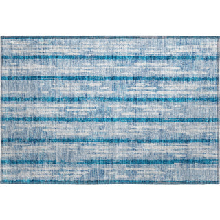 Piper Looms Mayfield Stripes AMF892 Navy Machine Washable Area Rug Scatter Main Image