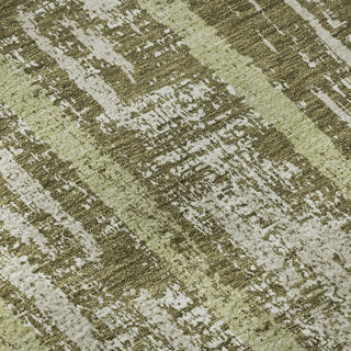 Piper Looms Mayfield Stripes AMF892 Olive Machine Washable Area Rug Swatch Image