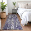 Piper Looms Mayfield Stripes AMF892 Purple Machine Washable Area Rug Runner Lifestyle Image Feature