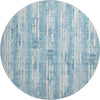 Piper Looms Mayfield Stripes AMF892 Sky Machine Washable Area Rug Round Main Image