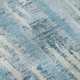 Piper Looms Mayfield Stripes AMF892 Sky Machine Washable Area Rug Swatch Image