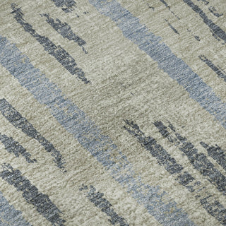 Piper Looms Mayfield Stripes AMF892 Taupe Machine Washable Area Rug Swatch Image