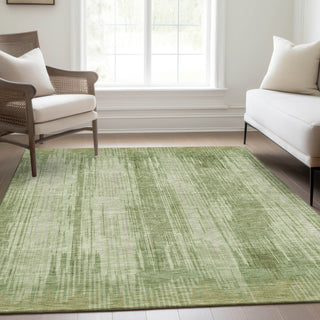Piper Looms Mayfield Stripes AMF893 Aloe Machine Washable Area Rug Lifestyle Image Feature