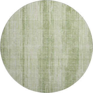Piper Looms Mayfield Stripes AMF893 Aloe Machine Washable Area Rug Round Main Image