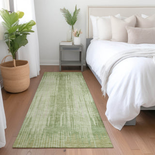 Piper Looms Mayfield Stripes AMF893 Aloe Machine Washable Area Rug Runner Lifestyle Image Feature
