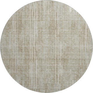 Piper Looms Mayfield Stripes AMF893 Beige Machine Washable Area Rug Round Main Image