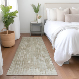 Piper Looms Mayfield Stripes AMF893 Beige Machine Washable Area Rug Runner Lifestyle Image Feature