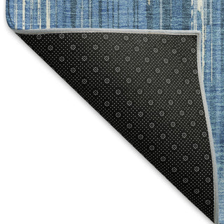 Piper Looms Mayfield Stripes AMF893 Blue Machine Washable Area Rug Backing Image