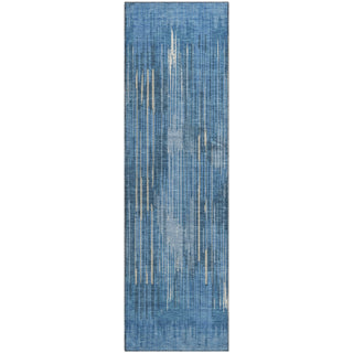 Piper Looms Mayfield Stripes AMF893 Blue Machine Washable Area Rug Runner Main Image
