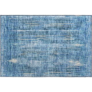 Piper Looms Mayfield Stripes AMF893 Blue Machine Washable Area Rug Scatter Main Image