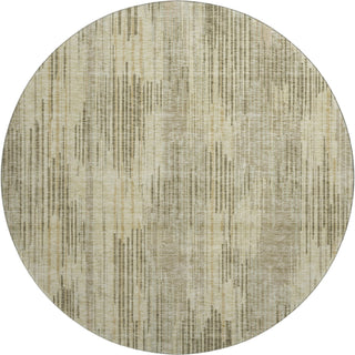 Piper Looms Mayfield Stripes AMF893 Brown Machine Washable Area Rug Round Main Image