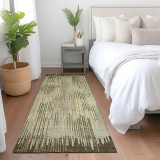 Piper Looms Mayfield Stripes AMF893 Brown Machine Washable Area Rug Runner Lifestyle Image Feature